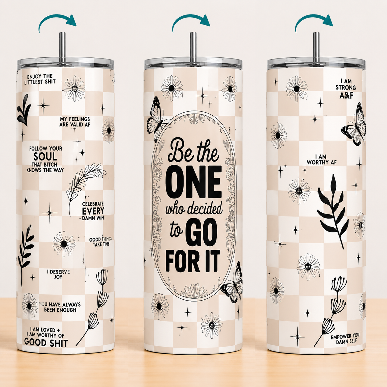 Be the One Who Decided to Go for It | 20oz Motivational Stainless Steel Tumbler