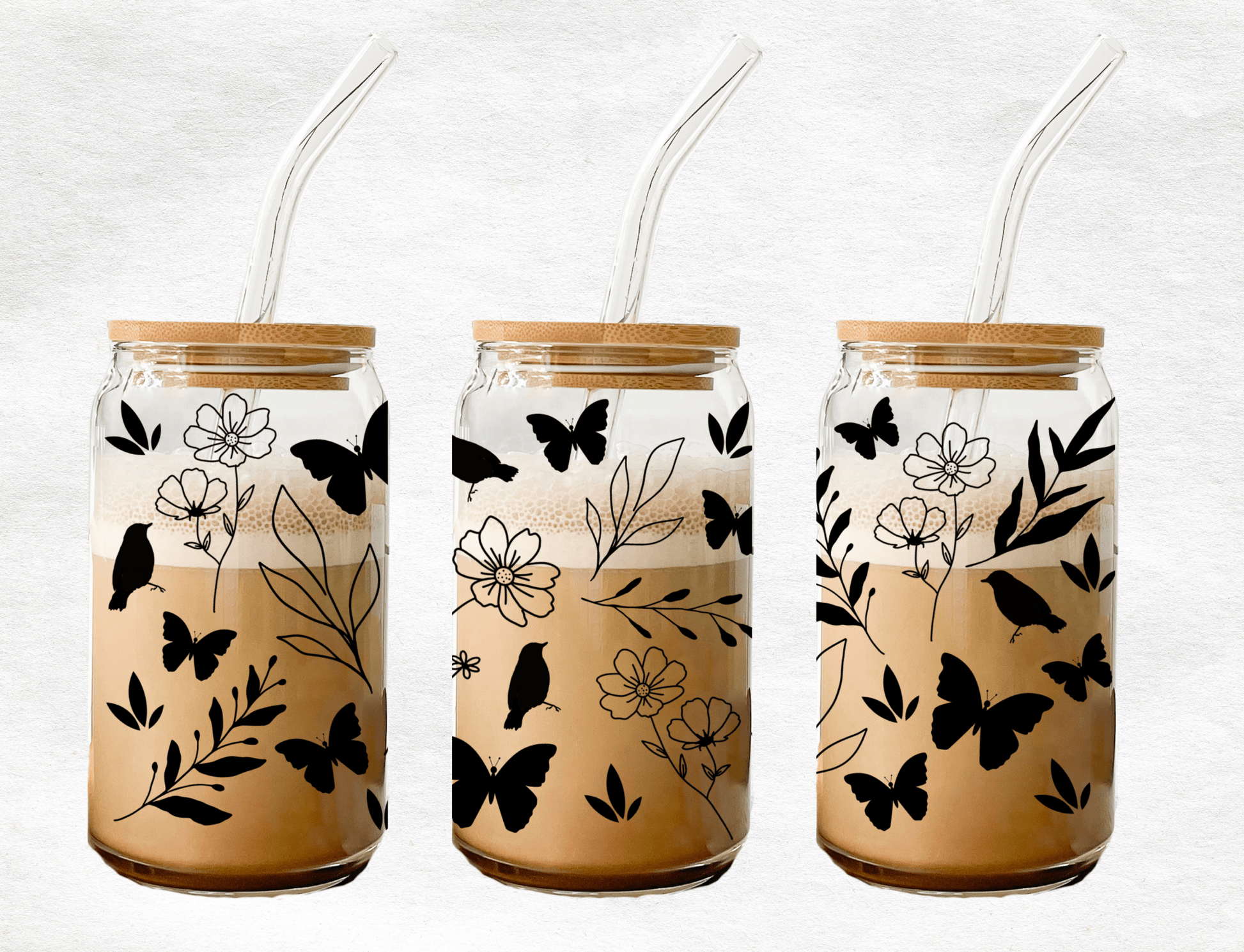Butterfly - Glass Cup - MK CREATIONS
