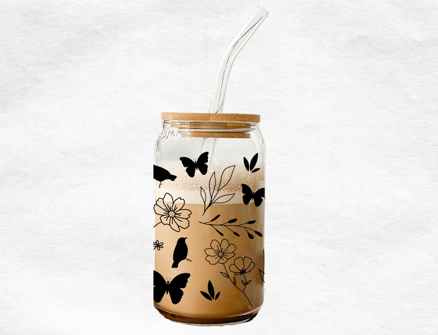 Butterfly - Glass Cup - MK CREATIONS