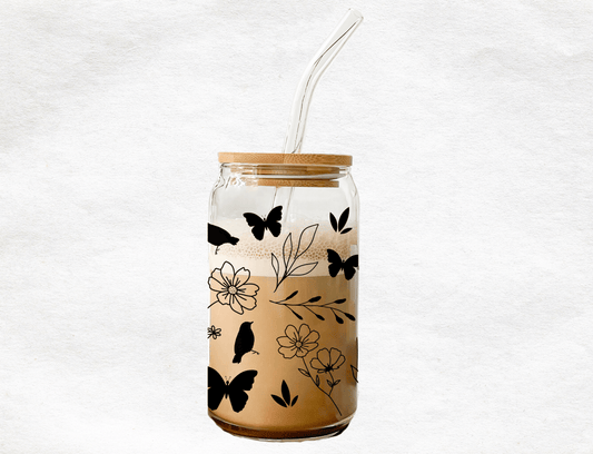Butterfly - Glass Cup - MK CREATIONS