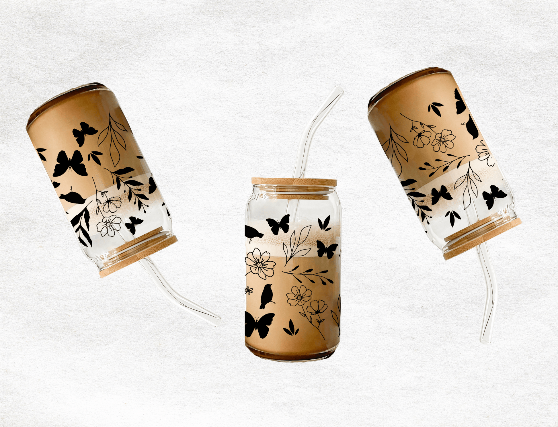 Butterfly - Glass Cup - MK CREATIONS