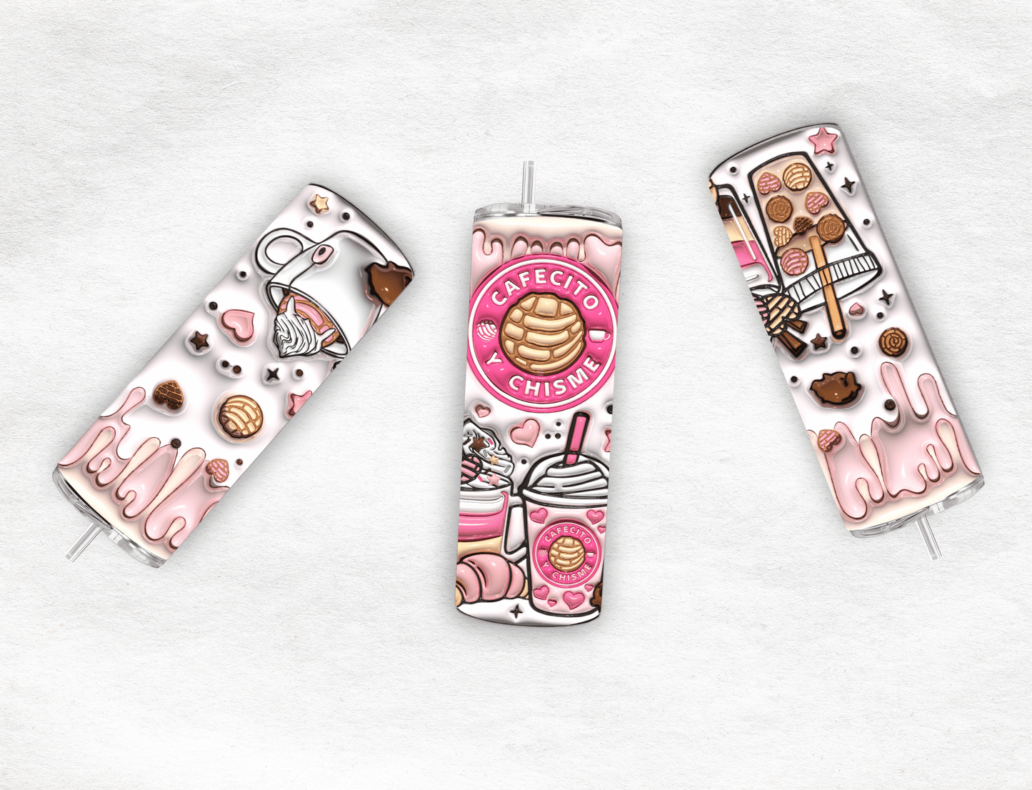 Cafecito y Chisme - Tumbler - MK CREATIONS