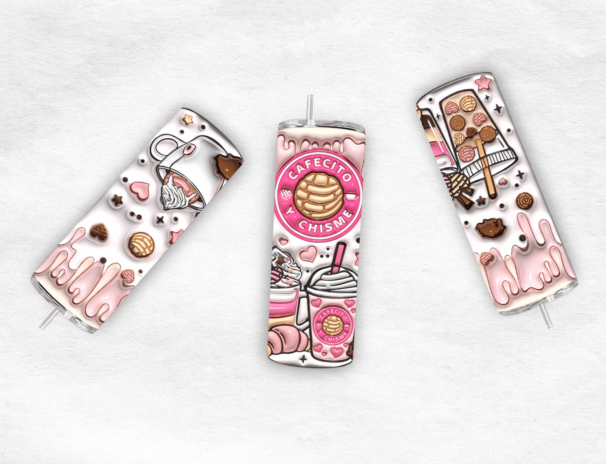 Cafecito y Chisme - Tumbler - MK CREATIONS