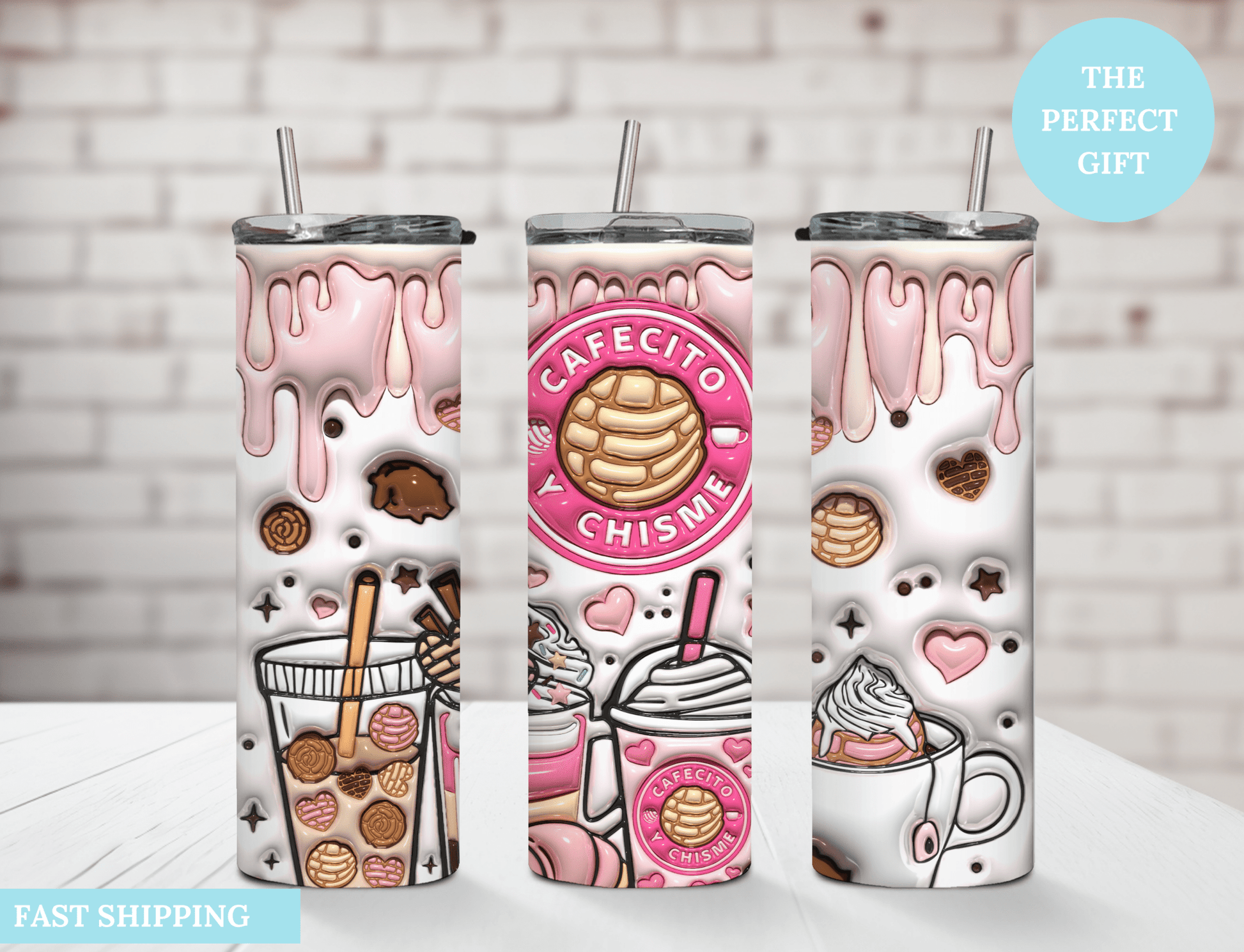 Cafecito y Chisme - Tumbler - MK CREATIONS