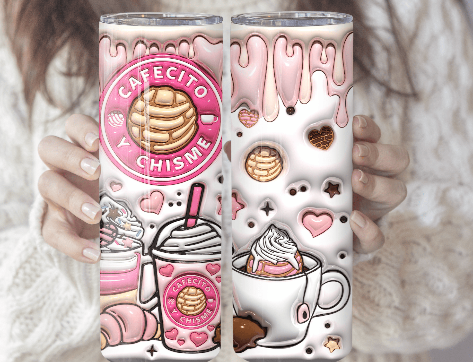 Cafecito y Chisme - Tumbler - MK CREATIONS