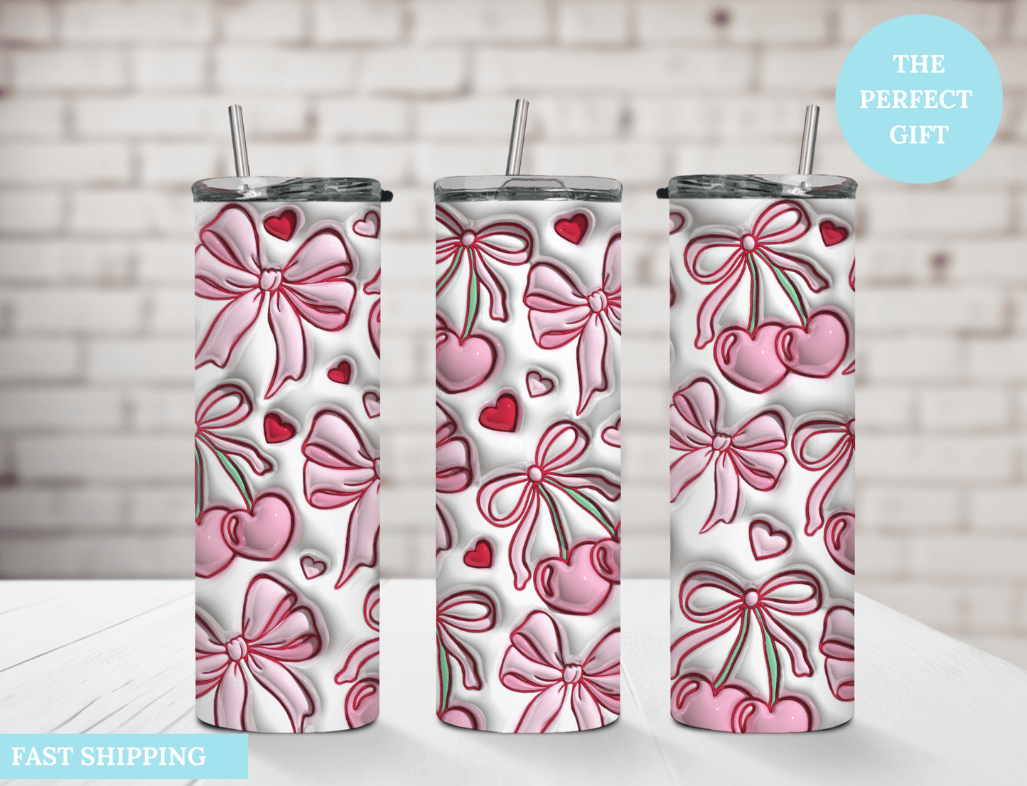 Cherry Bows - Tumbler - MK CREATIONS