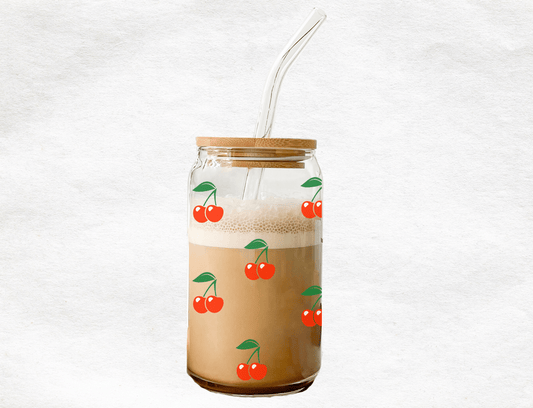 Cherry - Glass Cup - MK CREATIONS