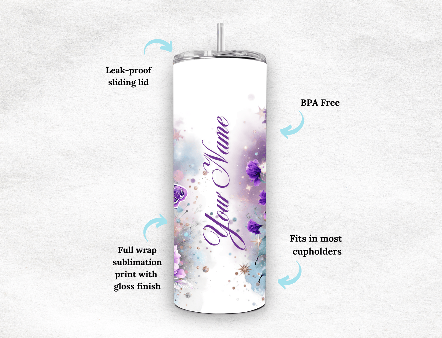 Custom Name - Tumbler - MK CREATIONS