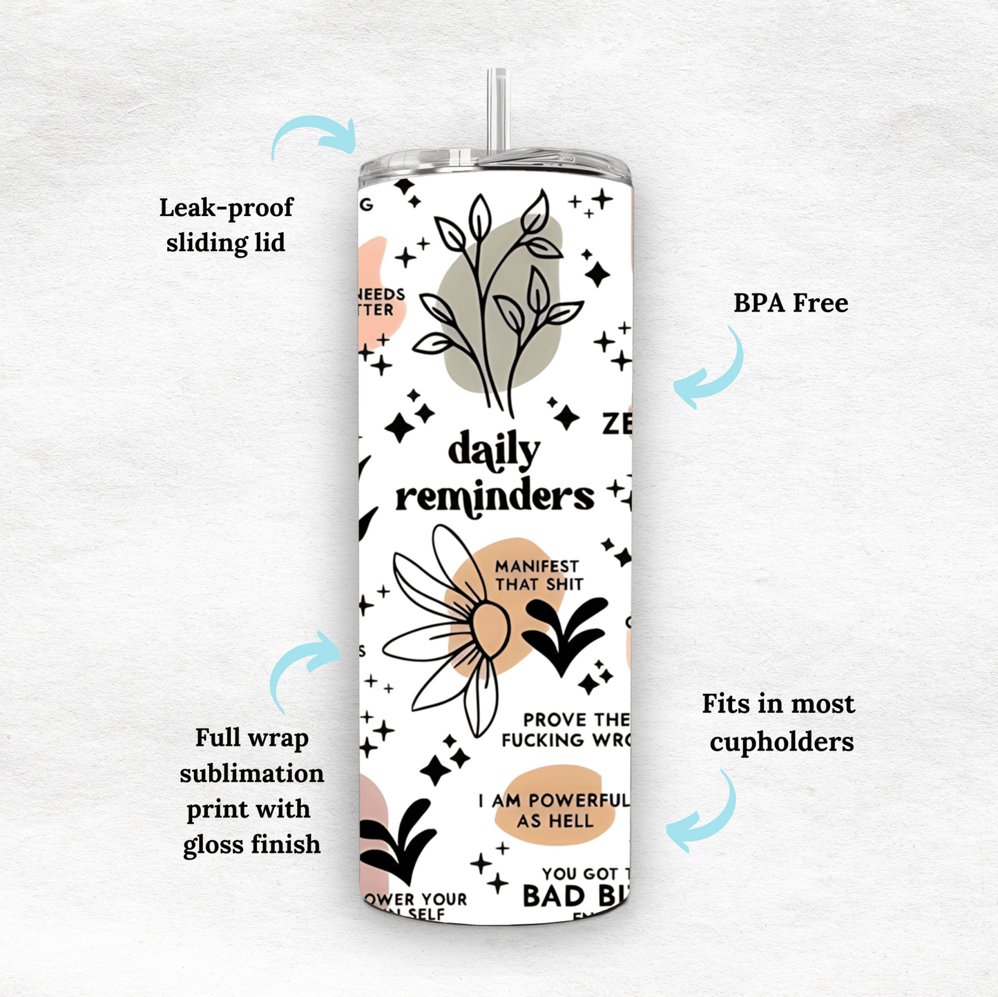 Daily Reminder - Tumbler - MK CREATIONS