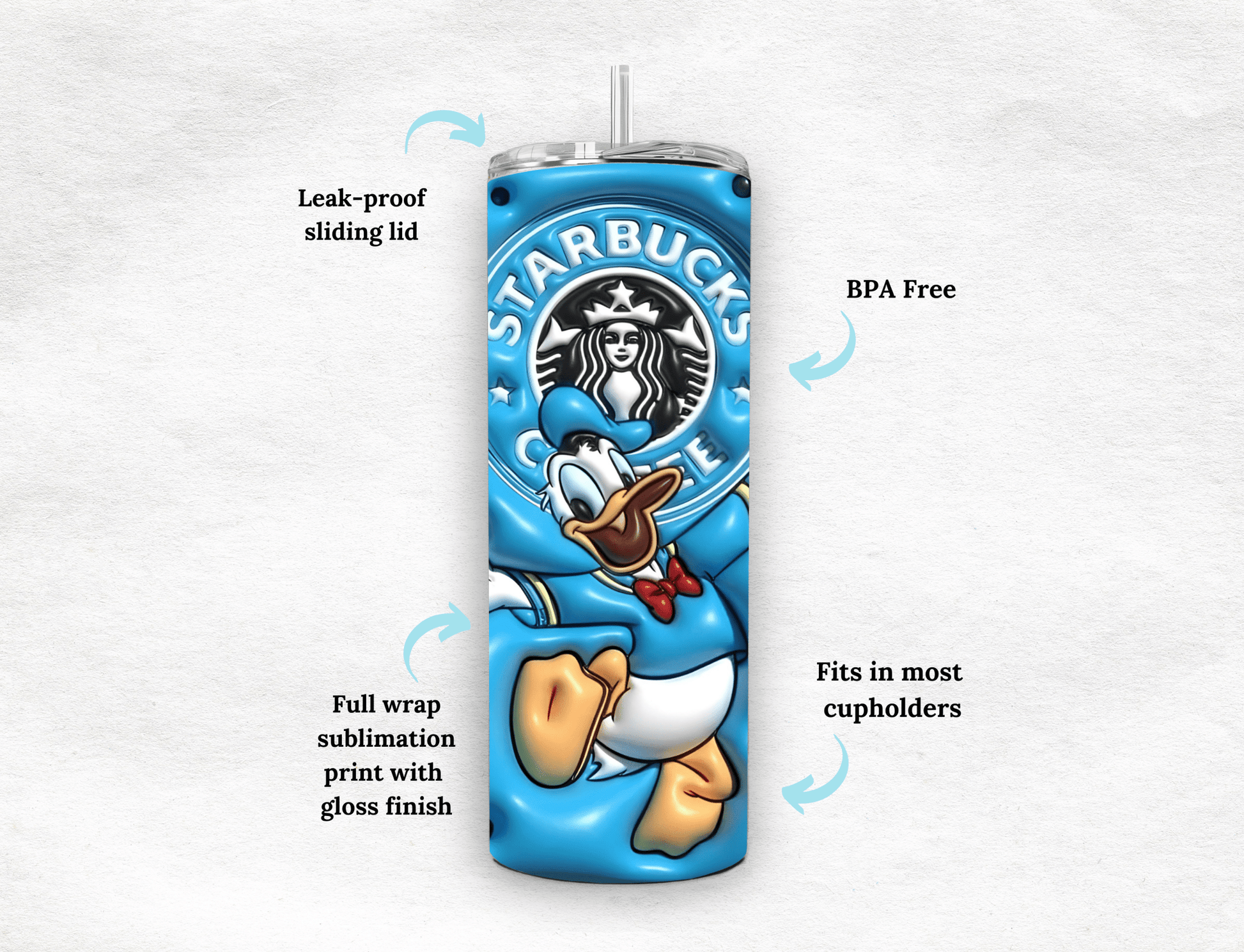 Donald Duck - Tumbler - MK CREATIONS