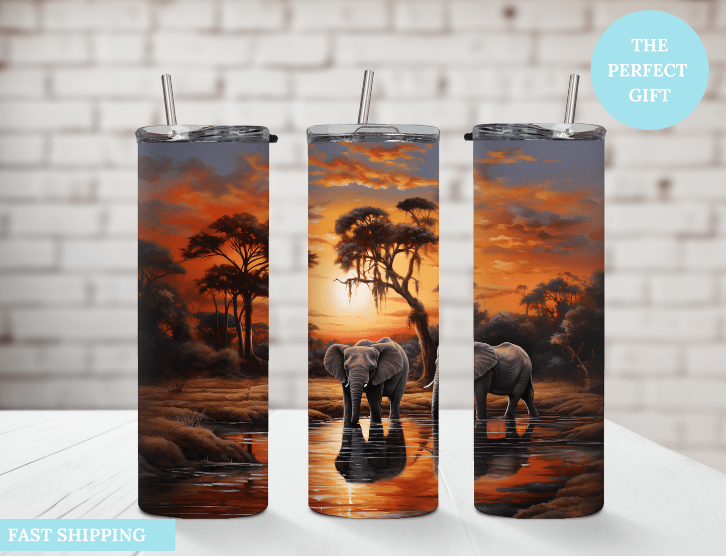 Elephants - Tumbler - MK CREATIONS