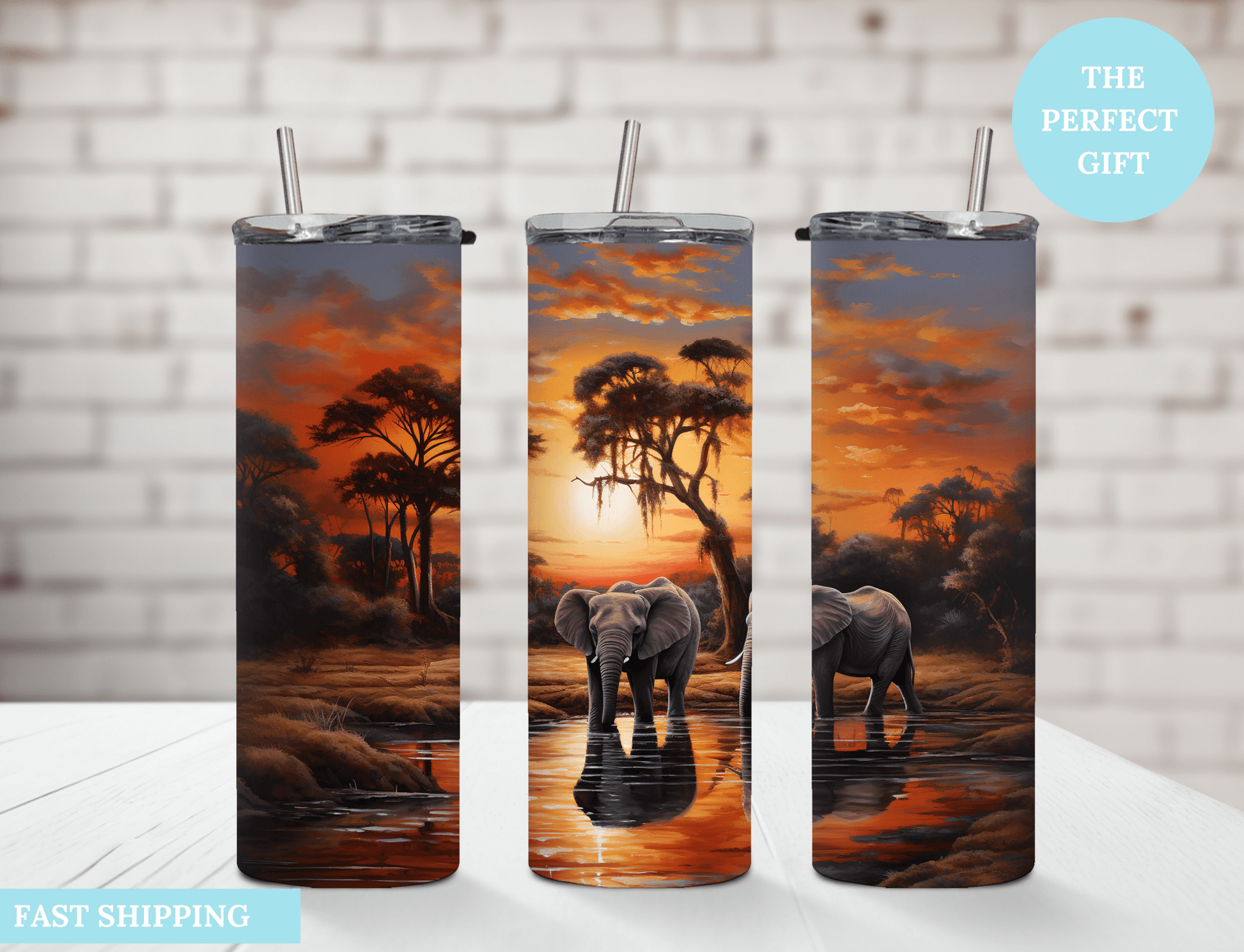 Elephants - Tumbler - MK CREATIONS