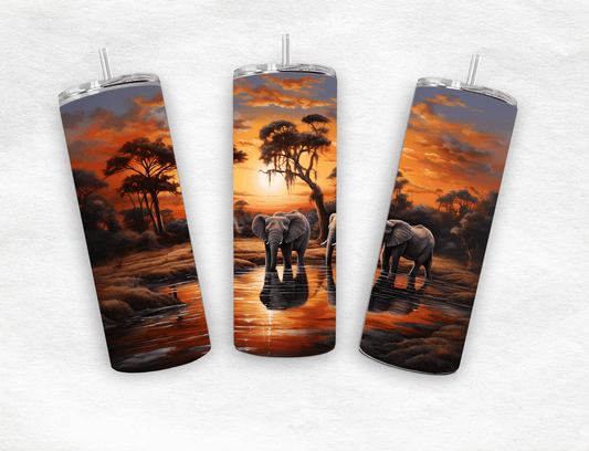 Elephants - Tumbler - MK CREATIONS