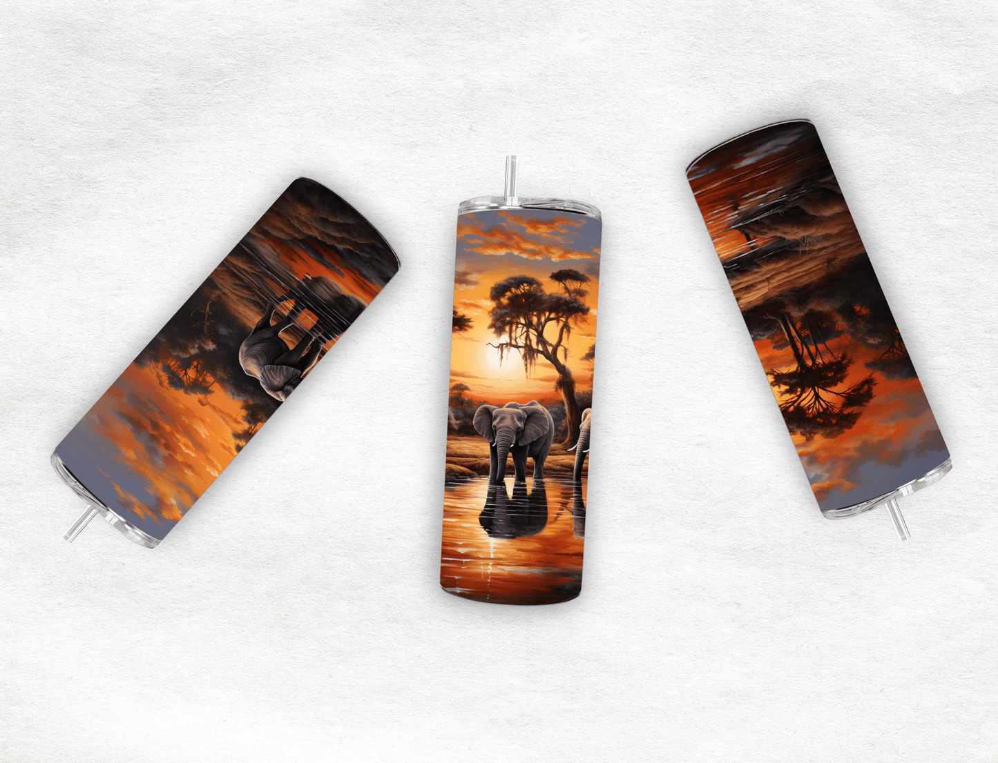 Elephants - Tumbler - MK CREATIONS