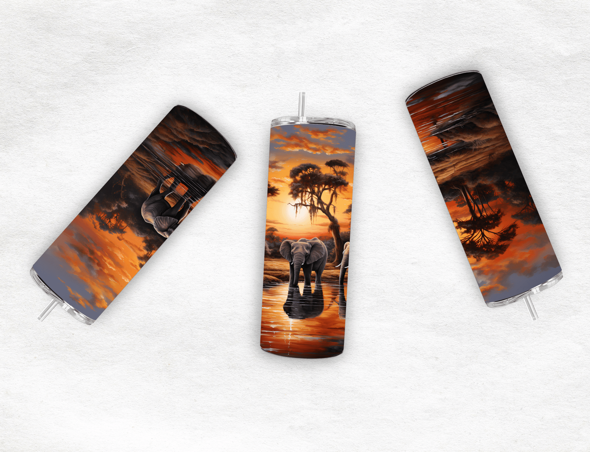 Elephants - Tumbler - MK CREATIONS