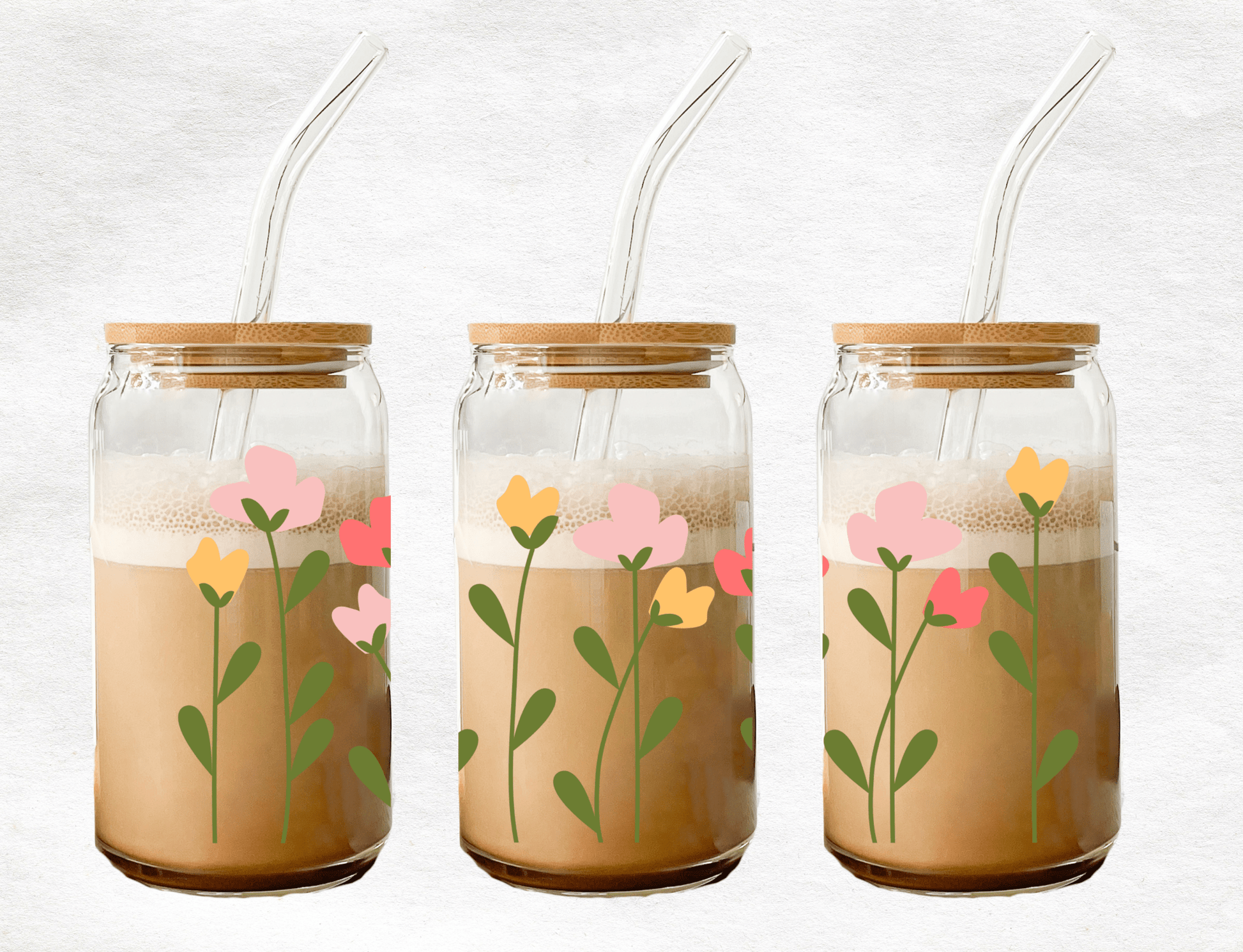 Flowers - Glass Cup - MK CREATIONS