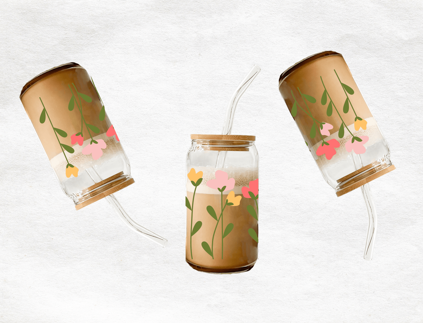 Flowers - Glass Cup - MK CREATIONS