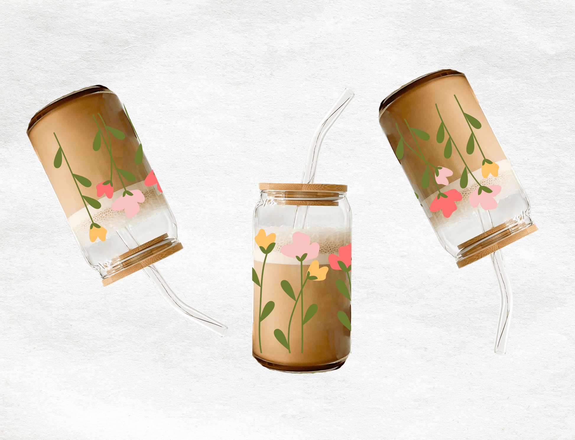 Flowers - Glass Cup - MK CREATIONS