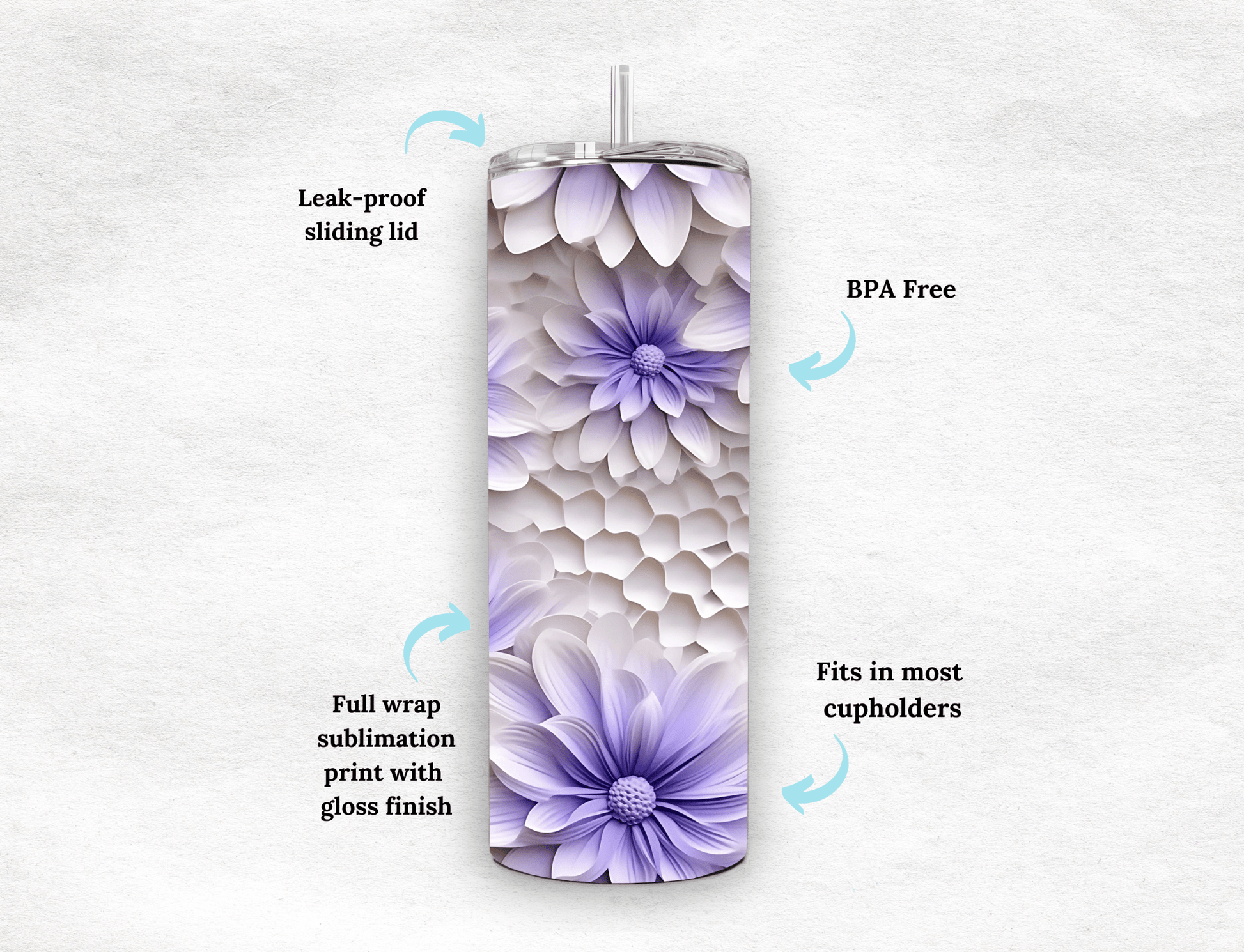 Flowers - Tumbler - MK CREATIONS