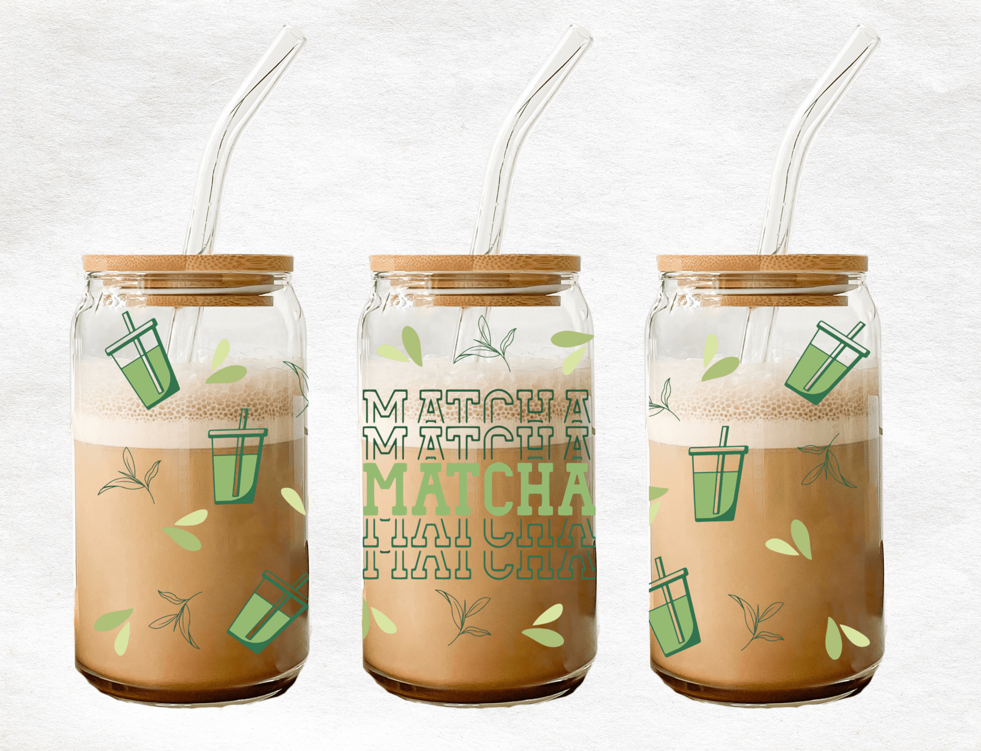 Matcha - Glass Cup - MK CREATIONS