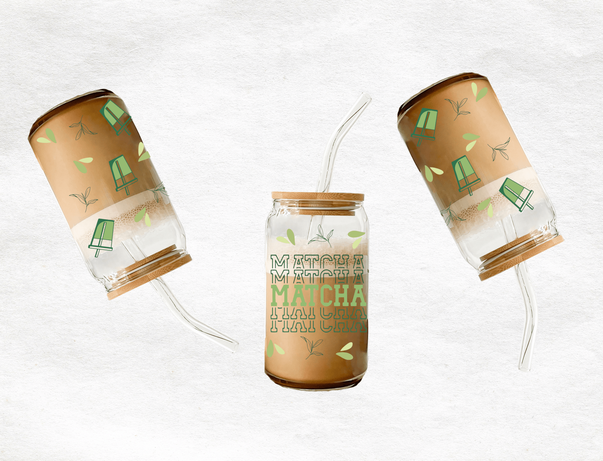 Matcha - Glass Cup - MK CREATIONS
