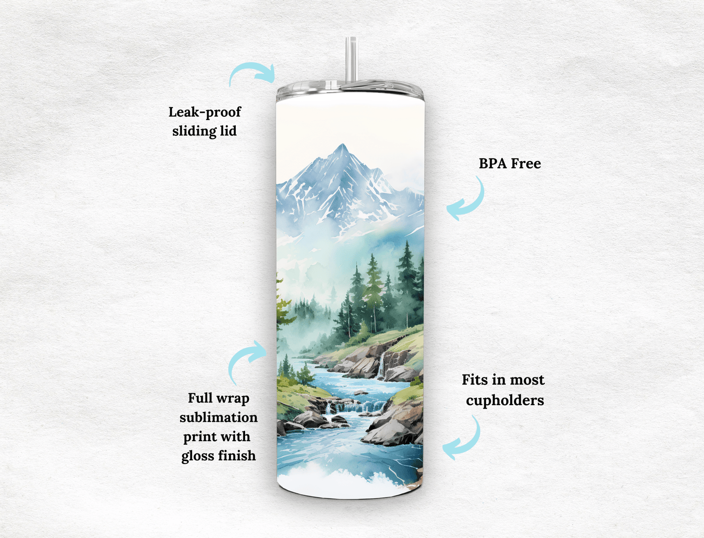 Mountain Landscape - Tumbler - MK CREATIONS
