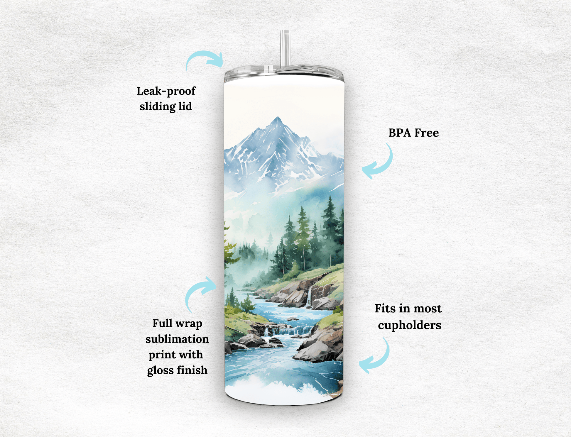 Mountain Landscape - Tumbler - MK CREATIONS