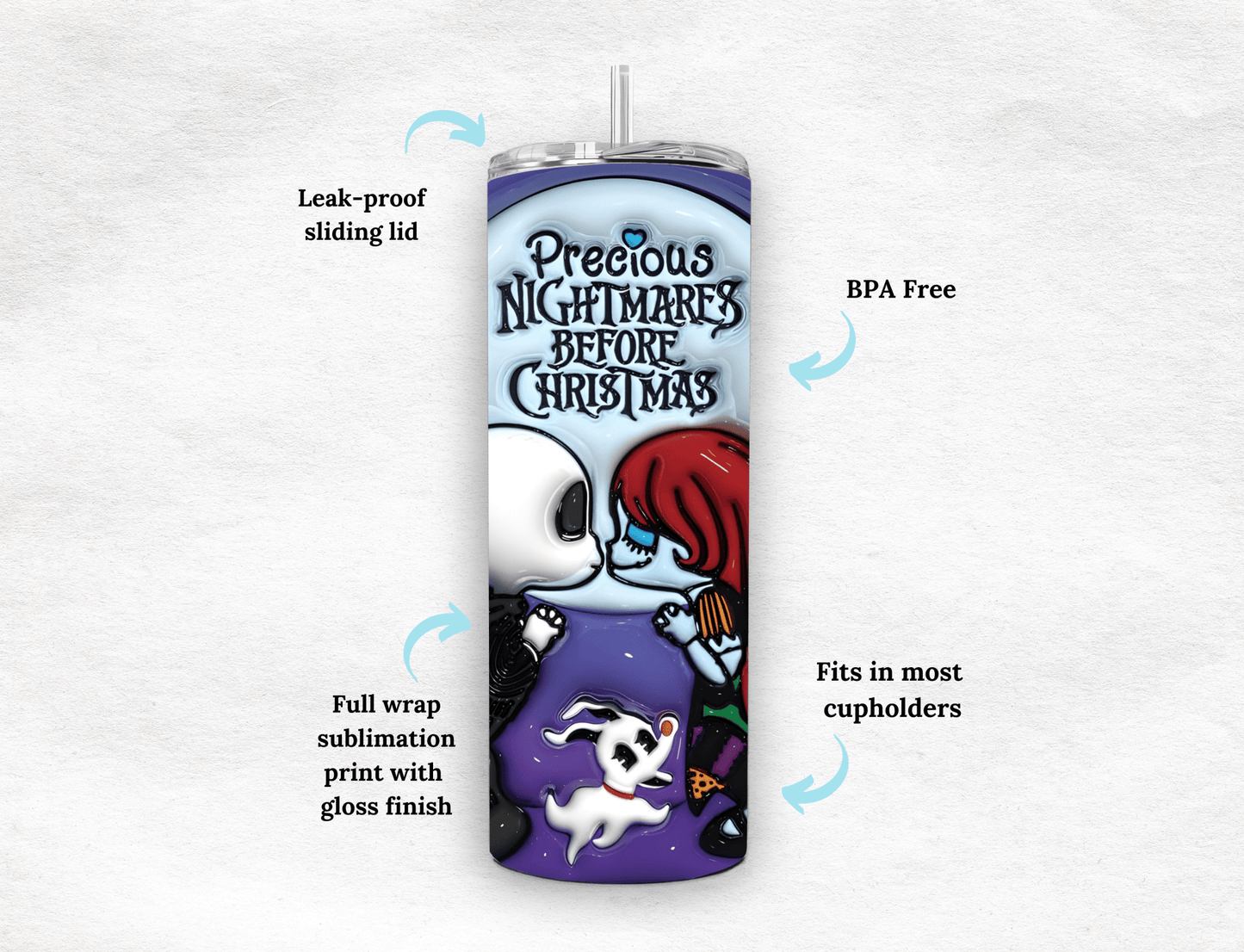 Nightmare Before Christmas - Tumbler - MK CREATIONS