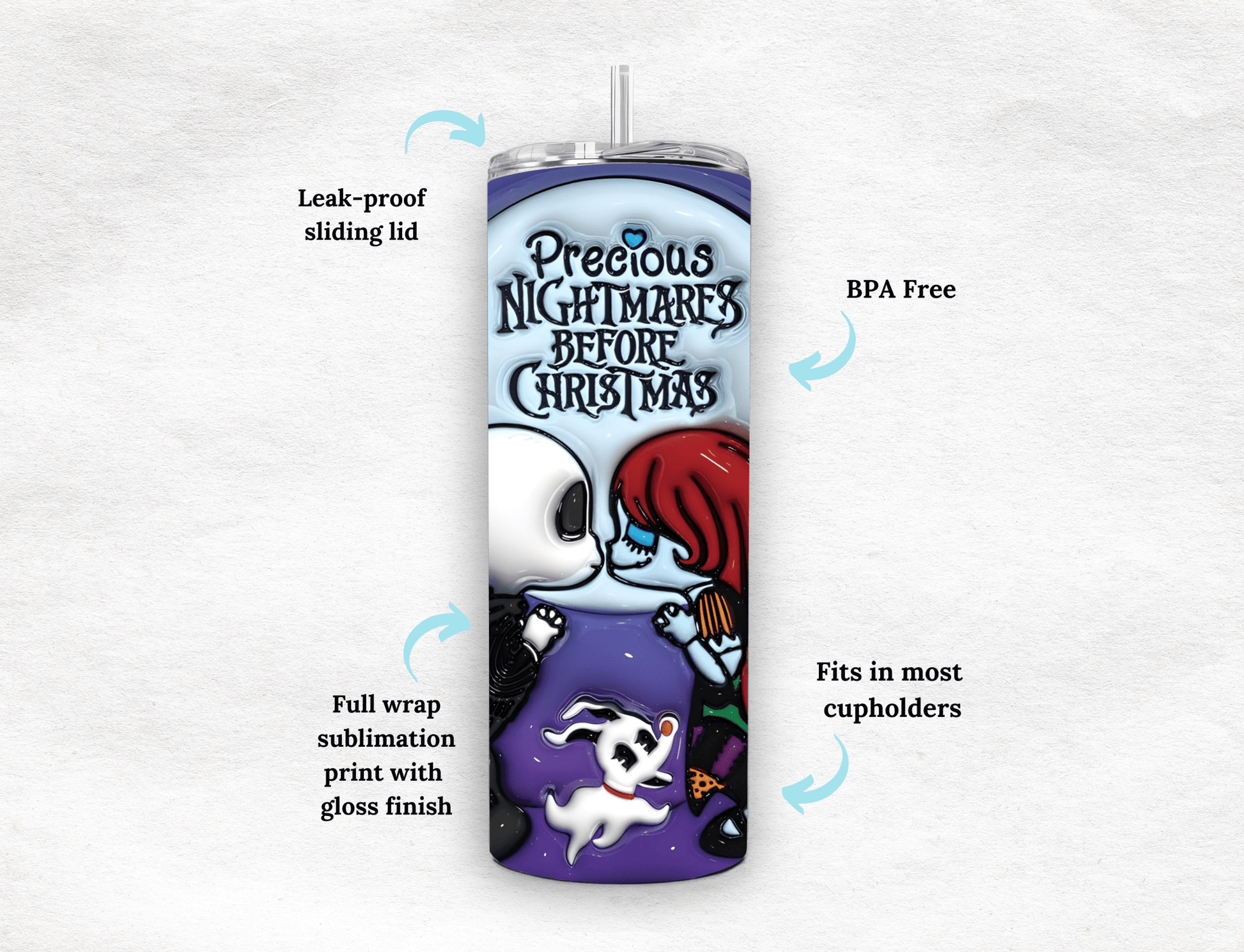 Nightmare Before Christmas - Tumbler - MK CREATIONS