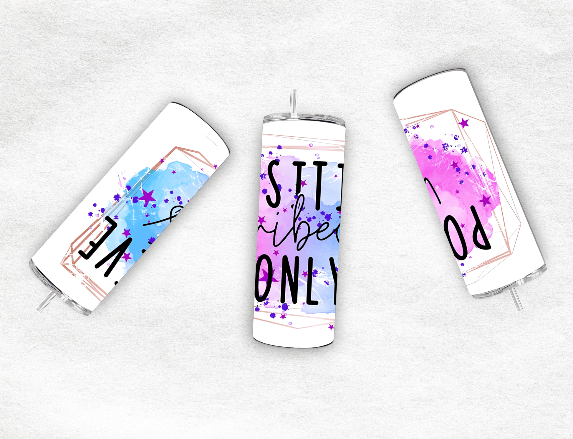 Positive Vibes Only - Tumbler - MK CREATIONS