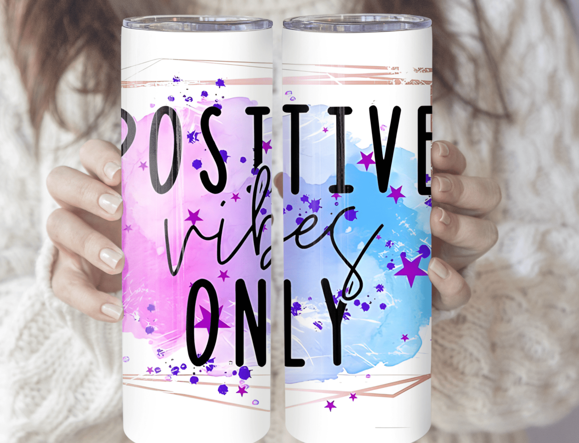 Positive Vibes Only - Tumbler - MK CREATIONS
