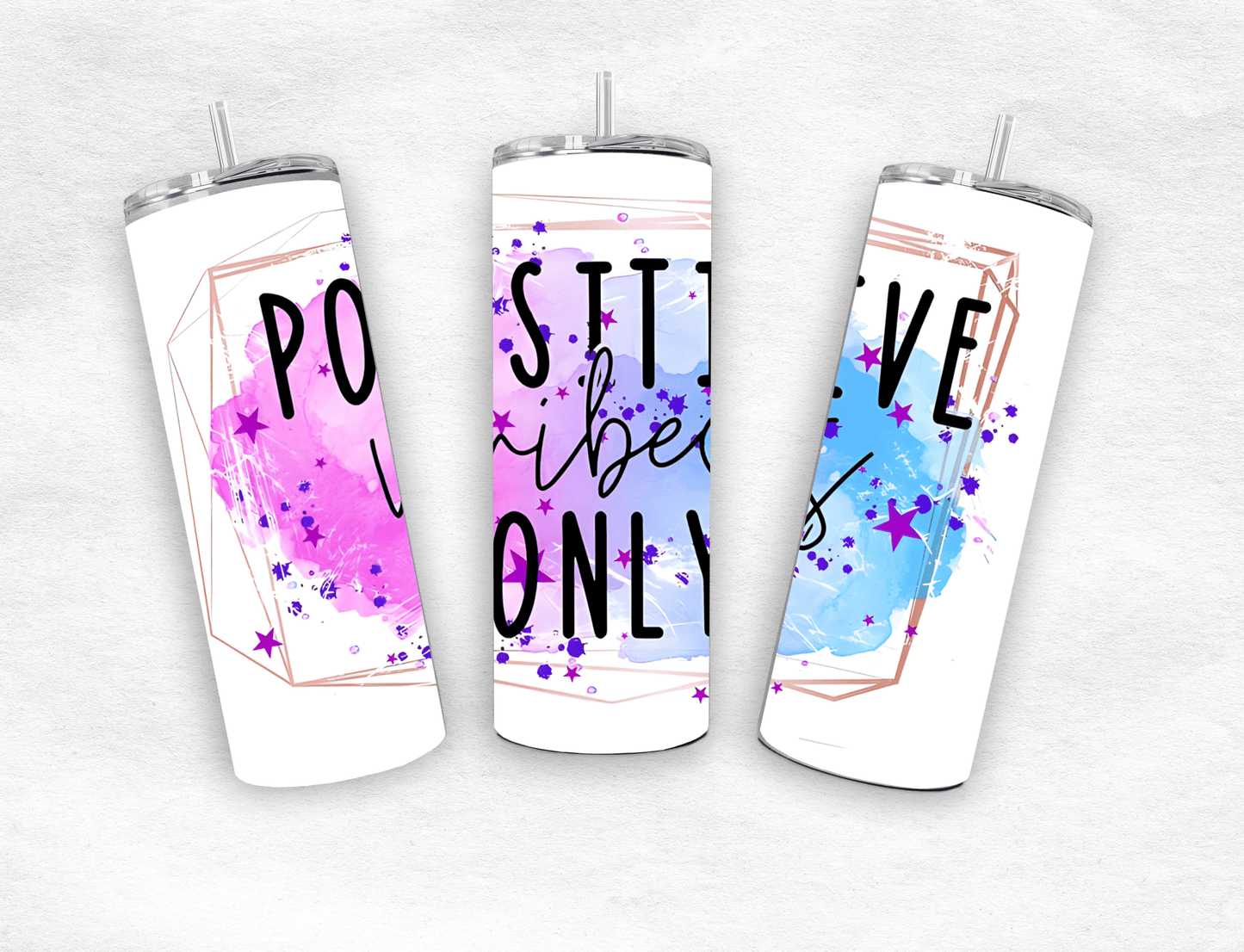 Positive Vibes Only - Tumbler - MK CREATIONS