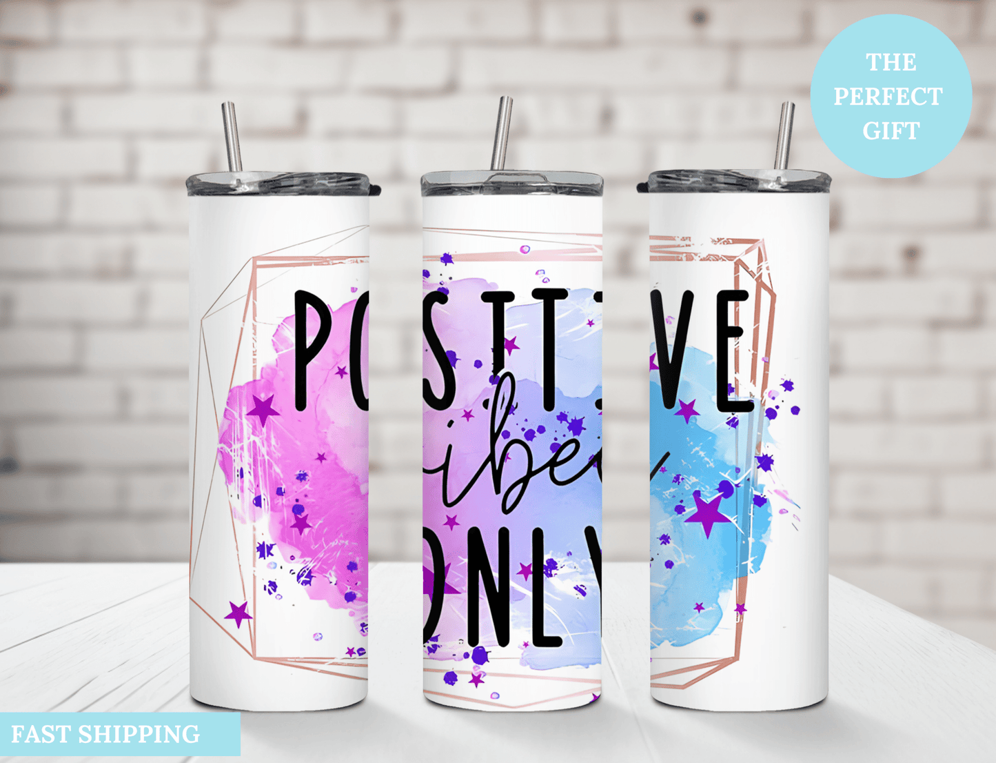 Positive Vibes Only - Tumbler - MK CREATIONS