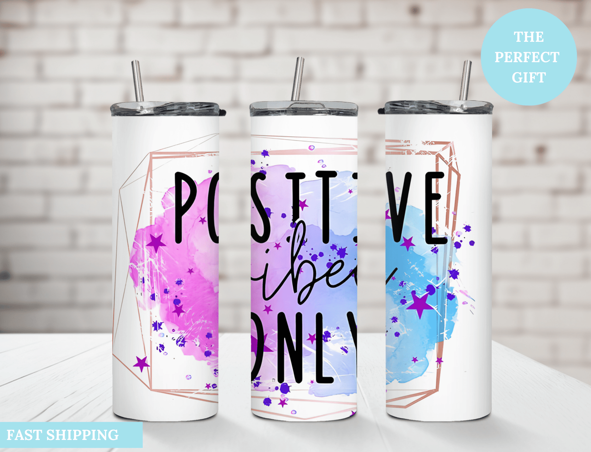 Positive Vibes Only - Tumbler - MK CREATIONS