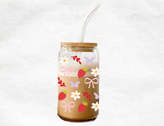 Simple Things Happy Icon - Glass Cup - MK CREATIONS