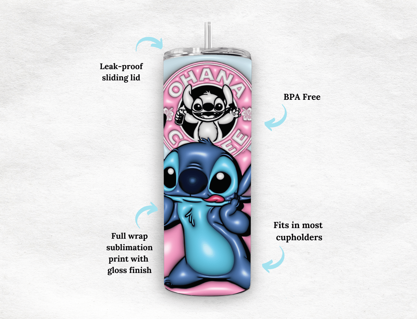 Stitch - Tumbler - MK CREATIONS