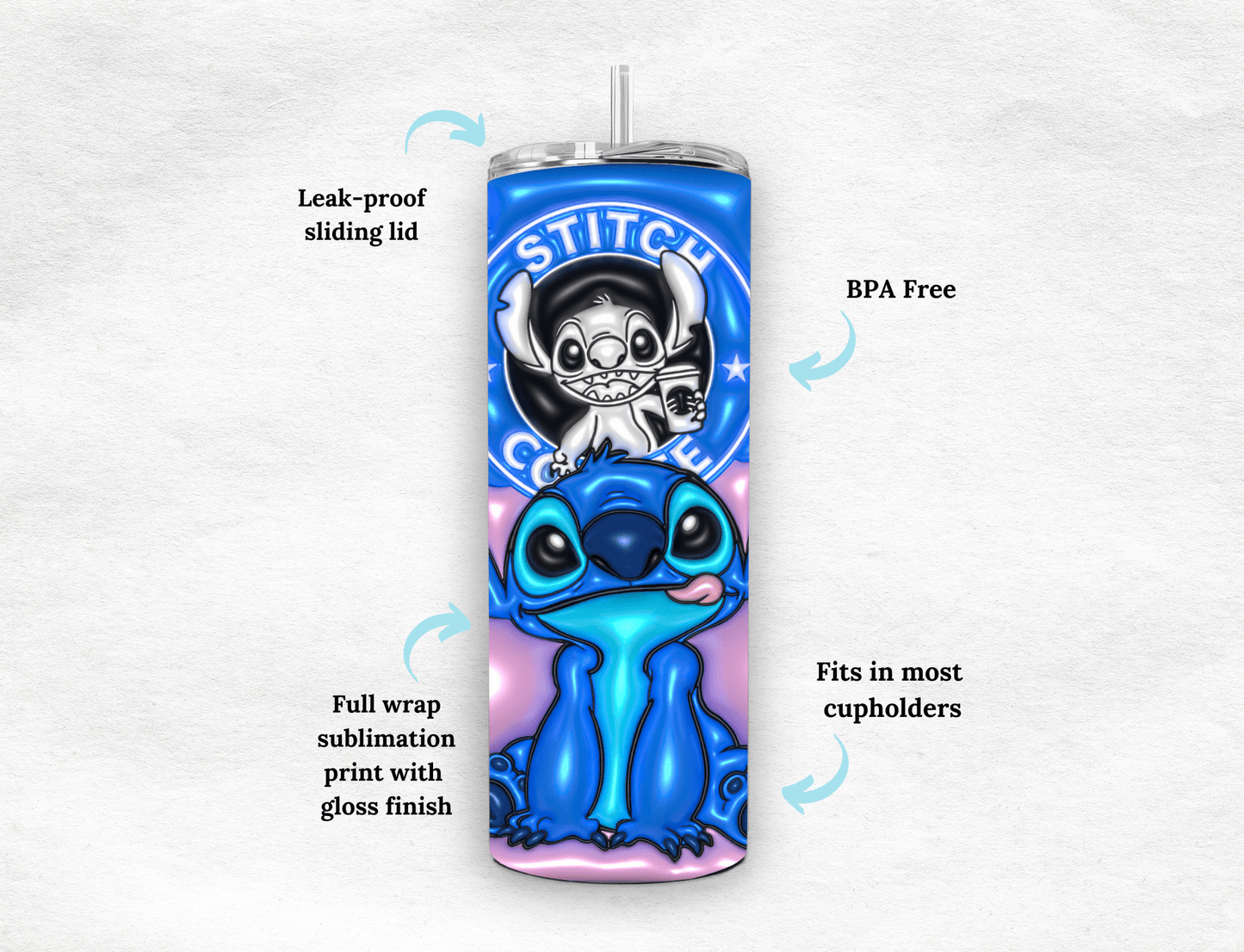 Stitch - Tumbler - MK CREATIONS