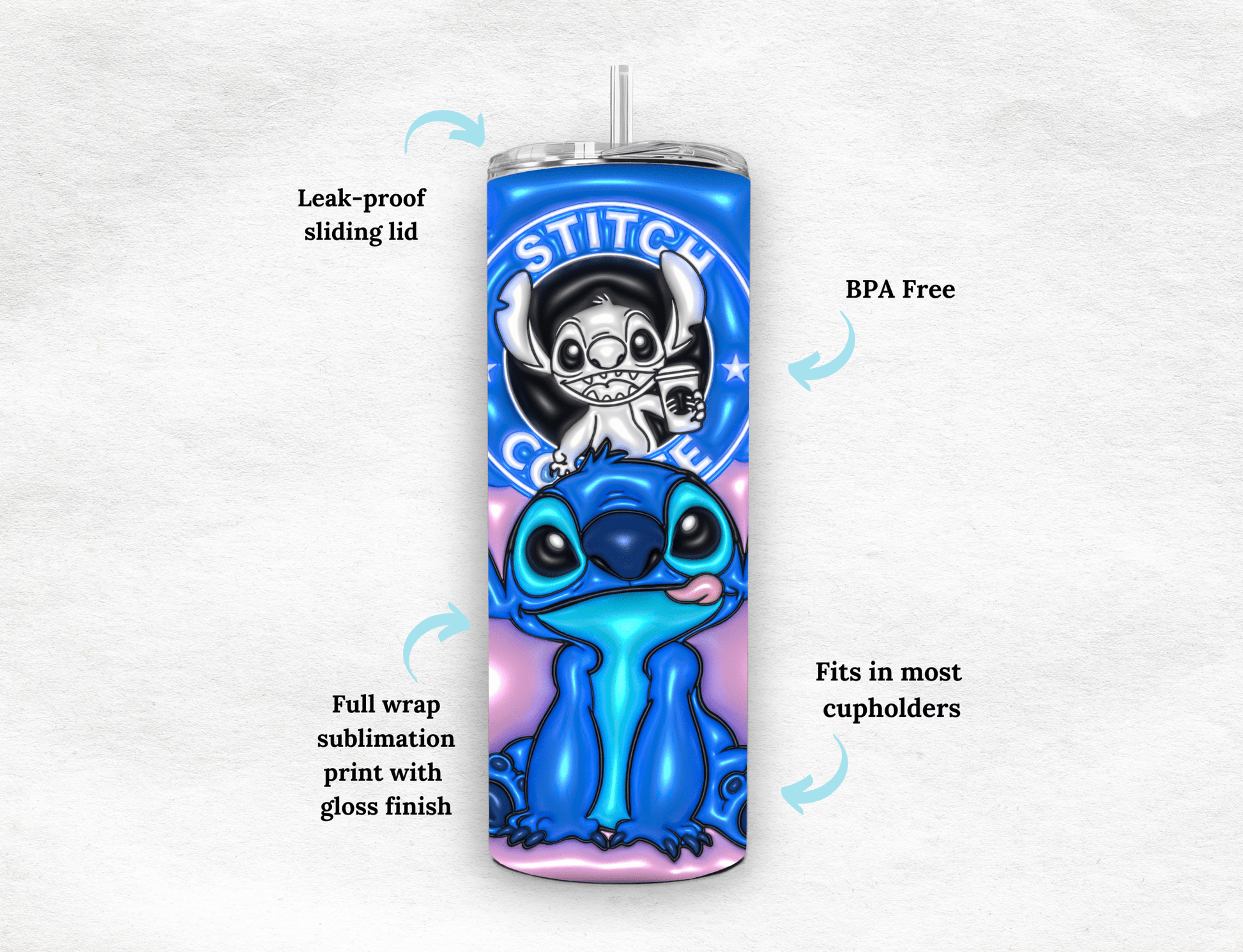 Stitch - Tumbler - MK CREATIONS