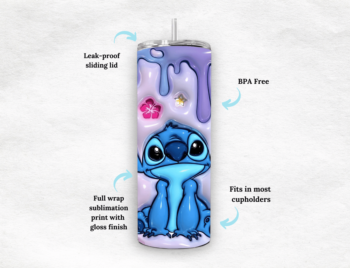 Stitch - Tumbler - MK CREATIONS