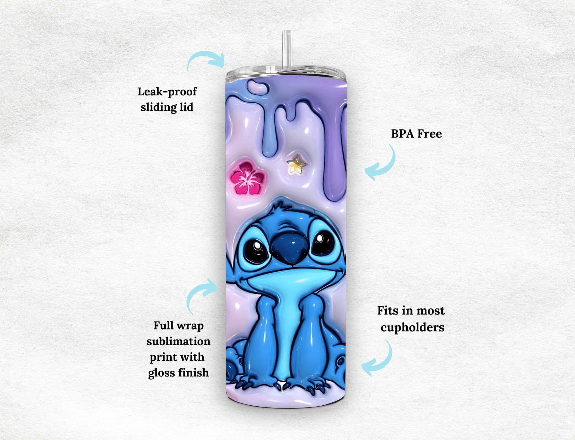 Stitch - Tumbler - MK CREATIONS