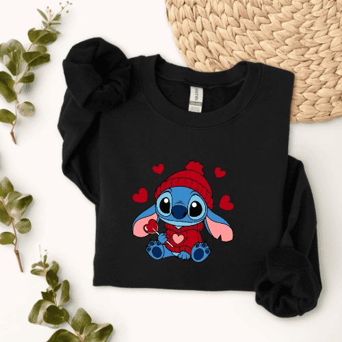 Stitch Valentine - Sweatshirt - MK CREATIONS