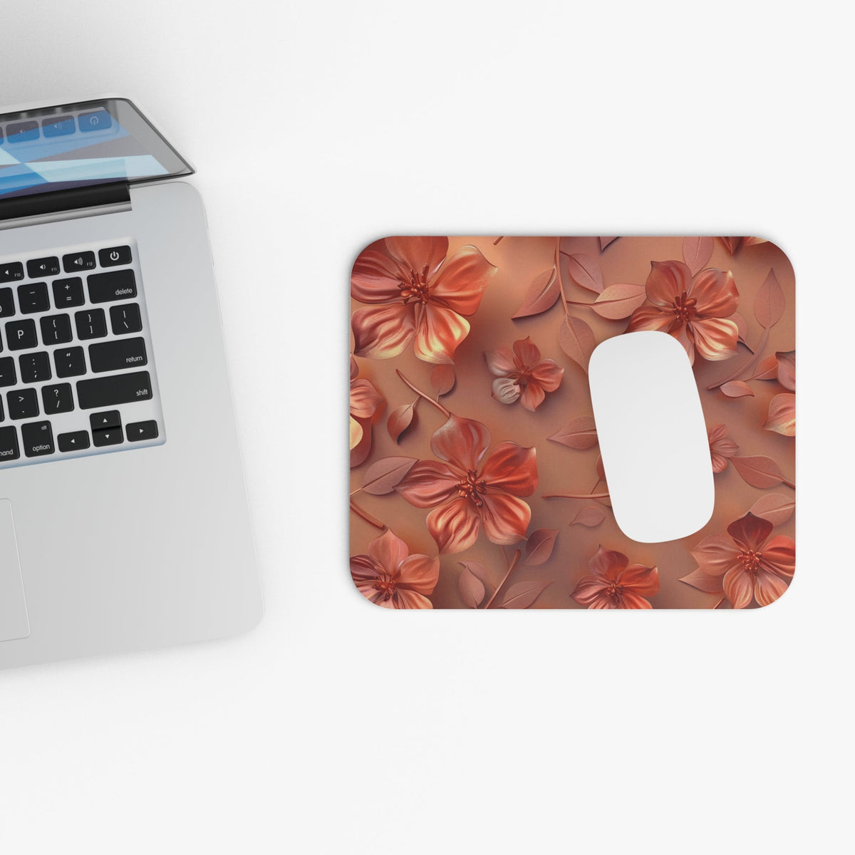 Terracotta Floral Mouse Pad - MK CREATIONS