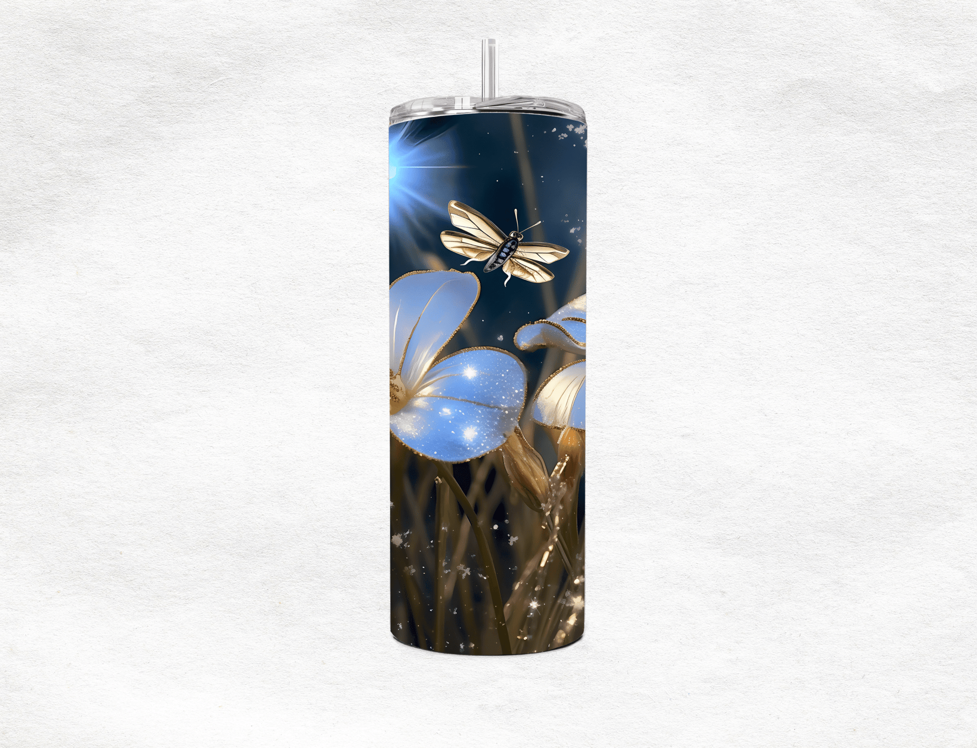 White Flowers - Tumbler - MK CREATIONS
