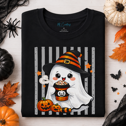 Cute Ghost Halloween Shirt, Halloween Coffee Shirt, Spooky Season Tee, Witch Ghost T-Shirt, Cute Halloween Graphic Tee, Fall Shirt