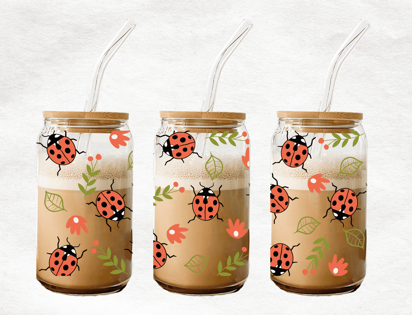 Ladybug-Glass Cup