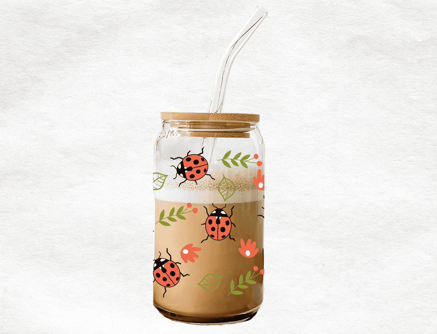 Ladybug-Glass Cup