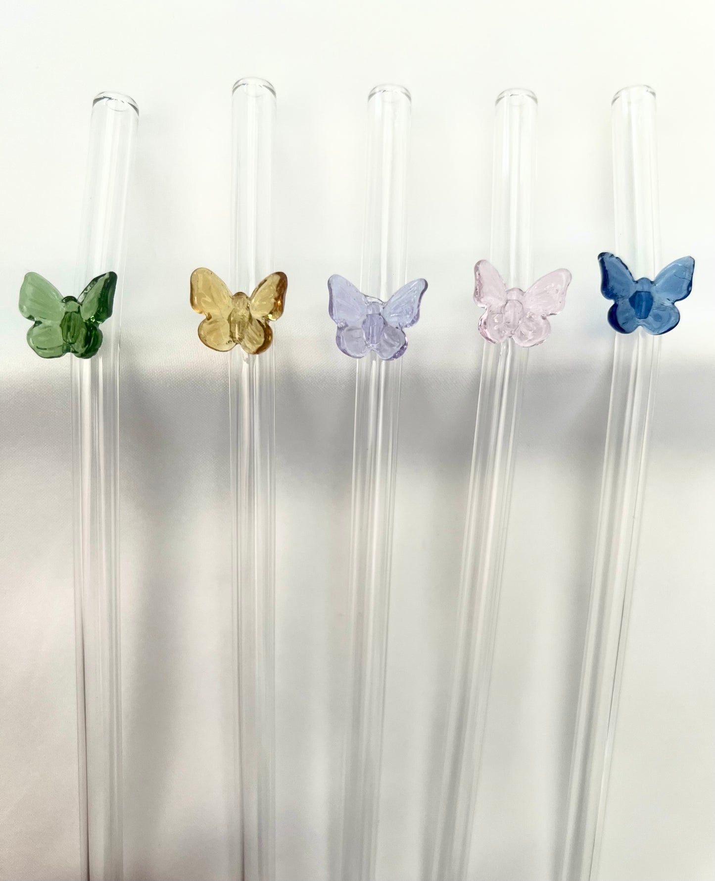 Butterfly-Glass Straws