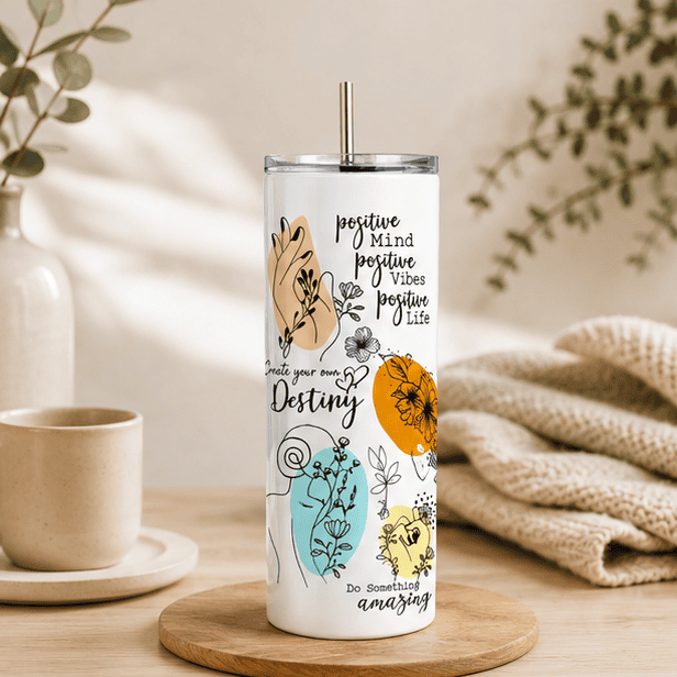 Always Be Positive-Tumbler - MK CREATIONS
