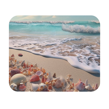 Beach Shells Ocean Waves Rectangle Mouse Pad - MK CREATIONS