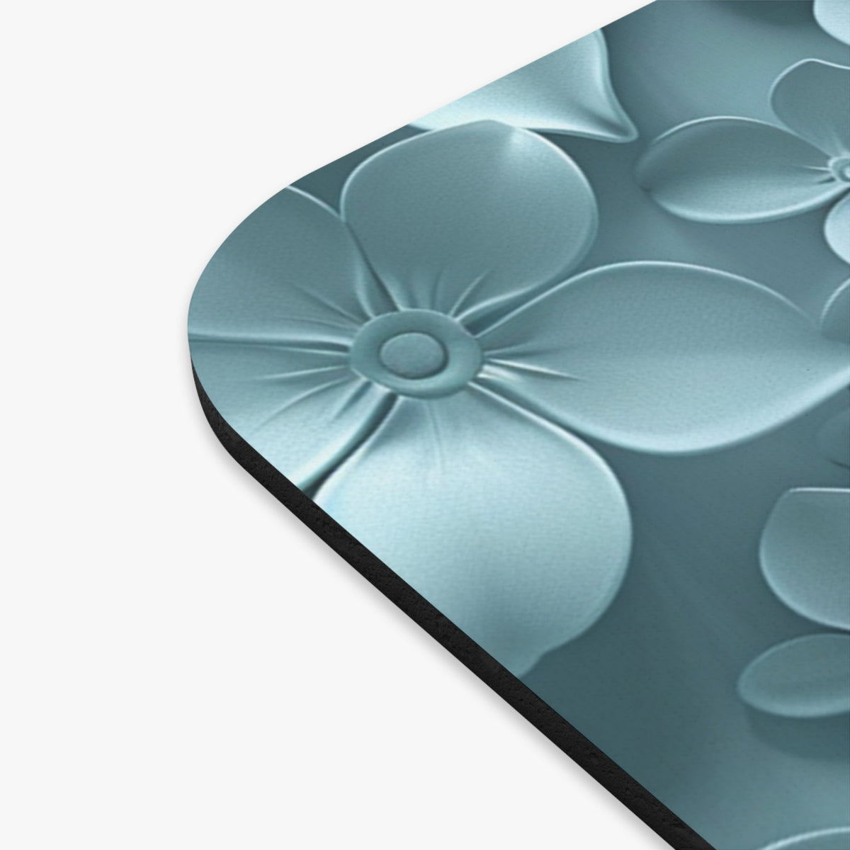 Blue Floral Mouse Pad – Elegant Botanical Desk Mat - MK CREATIONS